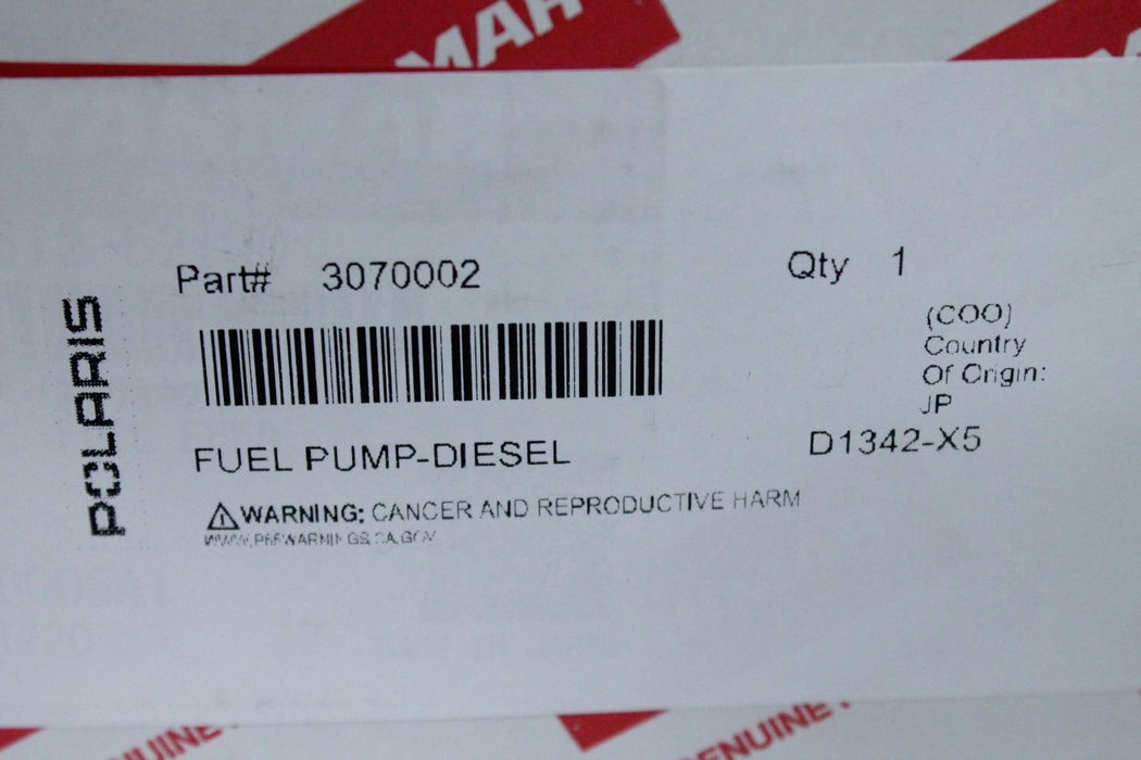 Polaris 2011-2014 Ranger Military Fuel Pump Diesel 3070002 New OEM
